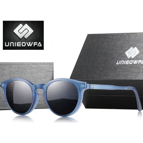 Polarized Magnet Clip on Sunglasses Women Retro Round Prescription Sun Glasses For Men Blue TR90 Optical Glasses Female Vintage
