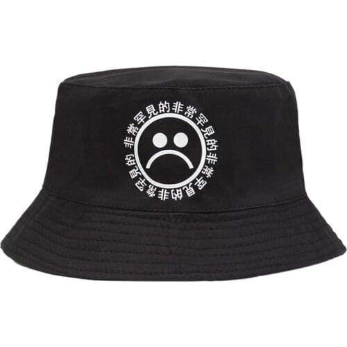 1PC Bucket Hat Sad Boys Men Women Hip Hop Fishing Cap Sun hat