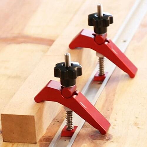 Hold-Down Clamp Aluminum Alloy T-Slot Press Clamp Horizontal Quick Release Toggle Tools for Woodworking In Stock