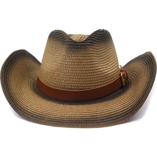 Sun Hat for Women Summer Hats New Fashion Spray Paint Cowboy Straw Hat Outdoor Beach Sun Hat Beach Hat HZ44