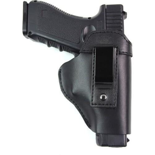 Tactical Leather Gun Holster for Glock 17 19 Colt 1911 Beterra M92 Sig Sauer P226 Cz75 shadow Airsoft Concealed Pistol Clip Case