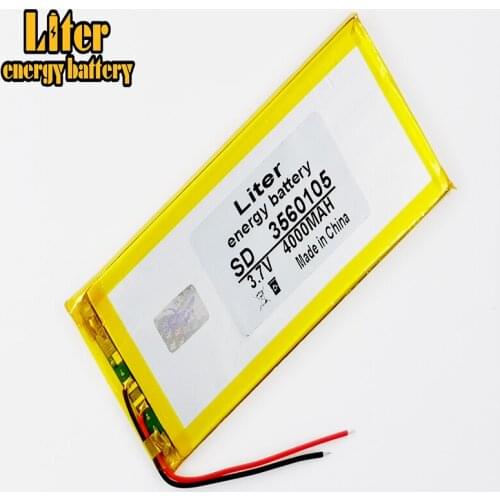 Ultra thin 3.7V 4000mah li polymer battery for laptop 3560105 in stock