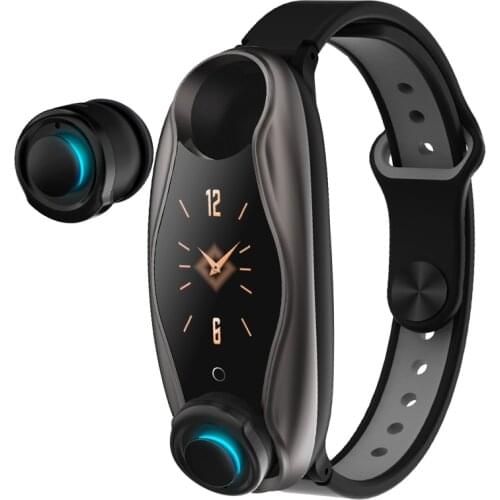 T90 Bluetooth 5.0 Earphone Smart Watch LT04 Men Women Siri Fitness Bracelet Health Tracker Multi- Sport Watch for Xiaomi HUAWEI