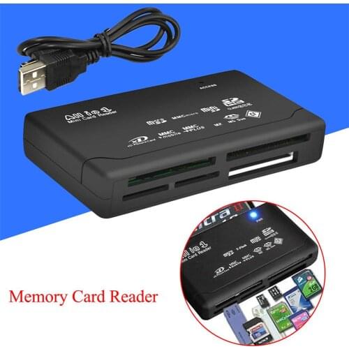 Mini Memory Card Reader All In One Card Reader Memory USB External SD SDHC Mini Micro M2 MMC XD CF Support USB V2.0 Full Speed