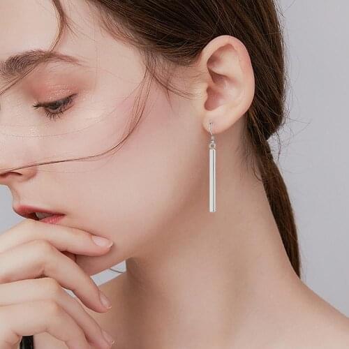 USTAR Minimalist Bar long Dangle Earrings for women Drop Earrings female Fashion Jewelry Gifts
