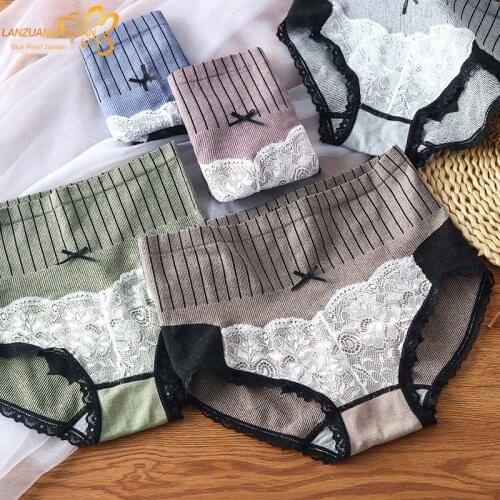 High Waist Abdomen Underwear Female Antibacterial Hip Buttocks Cotton File Lace Abdomen Corset Body Shaping Pants Briefs Thin