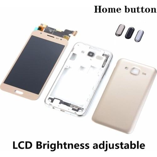 For Samsung Galaxy J5 2015 J500F J500H J500FN LCD Touch Screen Digitizer Display+Housing Middle Frame Cover+Battery Back Cover