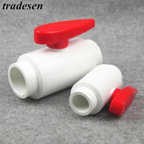 I.D 20 25 32 40 50mm UPVC Ball Valve Coupler Adapter Water PVC Connector For Garden Irrigation System Aquarium fish tank DIY