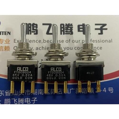 1PCS Japan ALCO FTG09G04 toggle switch 3 feet 3 gear double reset left and right shaking head rocker switch 0.5VA