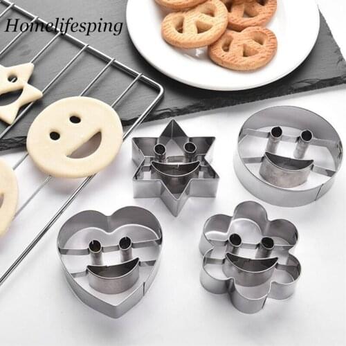 4 pcs/set stainless steel cookie cutter Biscuit mold Fondant cake mold baking tools Sugar biscuit Mold Flower round cookie mold