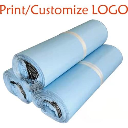50pcs/Lot New light blue Express Bags Self-Seal Adhesive Courier Bags Waterproof Plastic Poly Envelope Packaging Bag