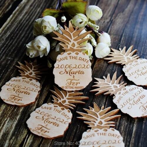 Pineapple Save the Date Magnet, rustic wedding save the date magnet