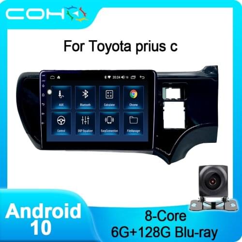 COHO For Toyota Aqua Prius C RHD Android 10 Octa Core 6+128G Car Multimedia Player Car Radio Stereo