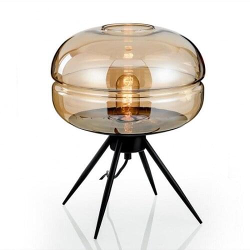 E27 Nordic style bedside lamp living room glass hotel desk lamp simple postmodern bedroom table lamp