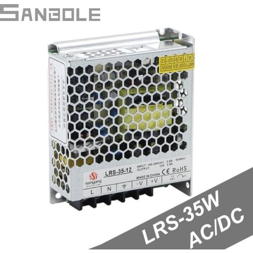 LRS-35 Switching Power Supply 35w12v3a Light Type AC To DC Converter Single Output Transformer Metal Shell