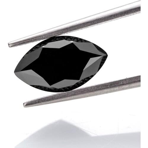 Black Color Loose Moissanite Stones Marquise Cut Brilliant Gemstone Diamond VVS1 Clarity for Engagement Jewelry Making