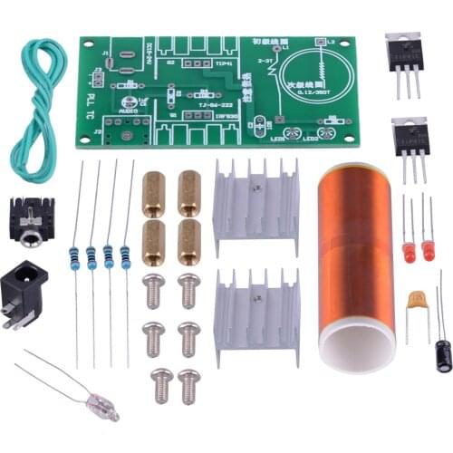 LETAOSK Mini Tesla Coil DIY Project Kit 15W Plasma Speaker Electronic Field Music Player Audio Accessories