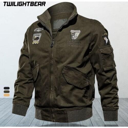 Military Mens Jacket Coat Oversized Outerwear 6XL Autumn Spring Pure Cotton US Army Bomber Jacket Men Clothing Overcoats AF8203