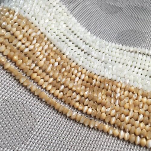 Natural shell beading beads Oblate shape Punch loose beads isolation bead for Jewelry Making DIY for bracelet necklace Accessori