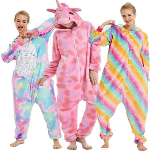 Adult Animal Pajamas Women Sleepwear kigurumi All in One Pyjamas Animal Suits Cosplay Skull Tiger Unicorn Garments Pijama