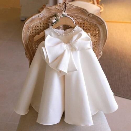 Toddler Girl Dress Party Princess Boutique Dress Children Christening gown Flower Girl Big bow Tutu infant Dresses Vestidos