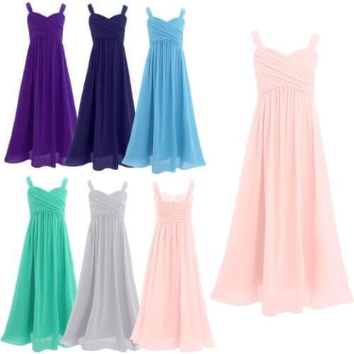 Little Bridesmaid Dress Chiffon Flower Girl Dresses Vestidos De Festa Evening Gown Wedding Party Dress First Communion Clothing
