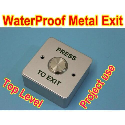 Industry Project use Outdoor WaterProof IP65 Door Release Button, Push Button, Exit for Door Access Control SystemWeatherproof