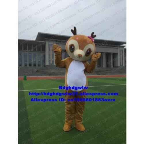 Christmas Deer Sika Deer Spotted Elk Wapiti Mascot Costume Adult Cartoon Character Outfit Opening Reception Big Party zx2871