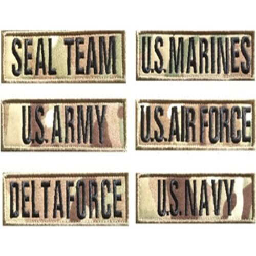 US Special Force U.S. AIR FORCE ARMY NAVY SEAL TEAM Velcros Patches US MARINES Military Tactical Armband Badge Applique