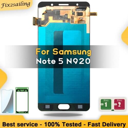 Super AMOLED LCD Note 5 N9200 N920T N920A N920I Small Glass Display 100% Tested Working Touch Screen Assembly For Samsung Galaxy