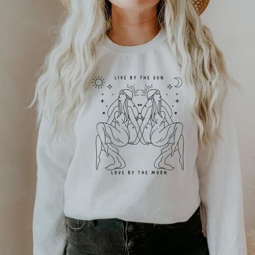 Live By The Sun Love By The Moon Sweatshirt Celestial Sun And Moon Godness Witchy Art Pullovers Outfits