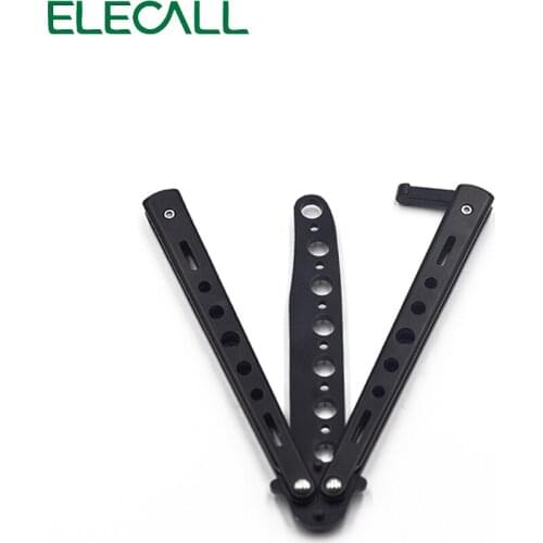 Butterfly Knife butterfly trainer balisong training tool folding knife self defense knife Black not sharpened