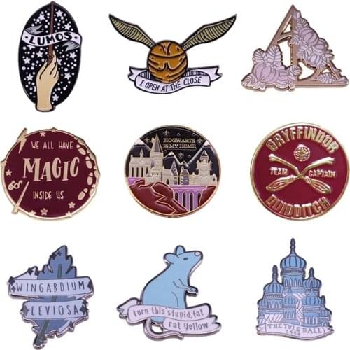 Cute Anime Movies Enamel Pins Magic Academy Brooch Women Men Lapel Badges Backpack Collar Fashion Jewelry Gifts For Kids Friend