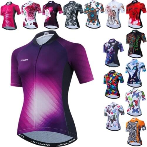 Weimostar Pro Womens Cycling Jersey Short Sleeve Bicycle Wear Clothes Mountain Bike Jersey Anti-UV Cycling Clothing Maillot