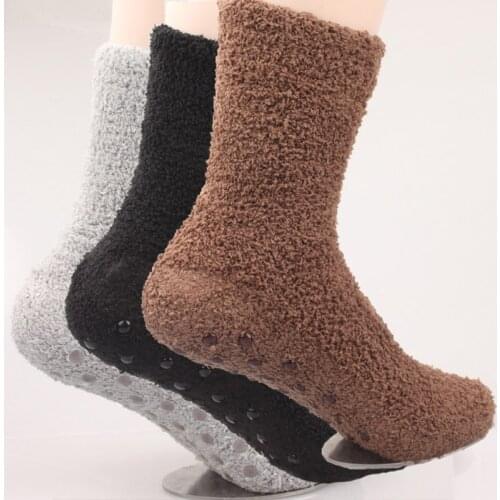 Ousefu cheap 2 pairs Women Socks slippers 36-42 Warm Non-slip Suede home slippers Autumn Winter womens cheap house of slippers