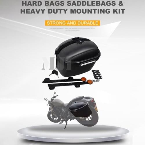 Hard Bags Saddlebags & Heavy Duty Mounting Kit Fit HONDA Rebel CMX300 CMX500 CM300 CM500