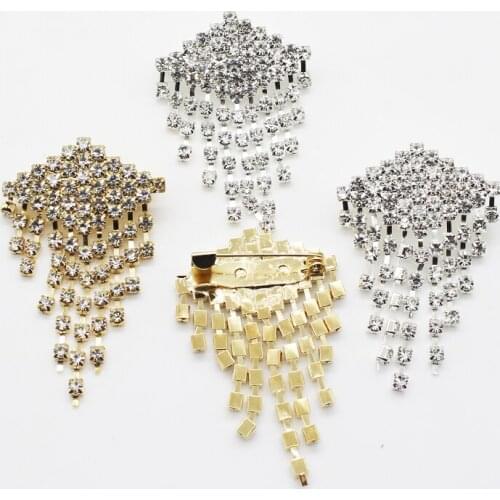 1PCS50 * 30MM Rhinestone Buckle Clothing Sewing Decoration Embellishment Button DIY Hotel Invitation Accessories