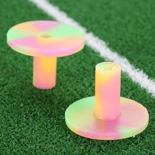 1Pc 38mm Colorful Durable Rubber Golf Tees Indoor Outdoor Golf Ball Tee Holder Golf Course Range Mat Training Practice Accessory