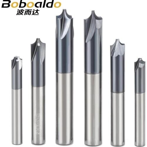 1PC Solid Carbide Arc R Angle End Mill 2 and 4 Flutes CNC Milling Cutter Anti-R Chamfering Router Bit For Alloy Steel