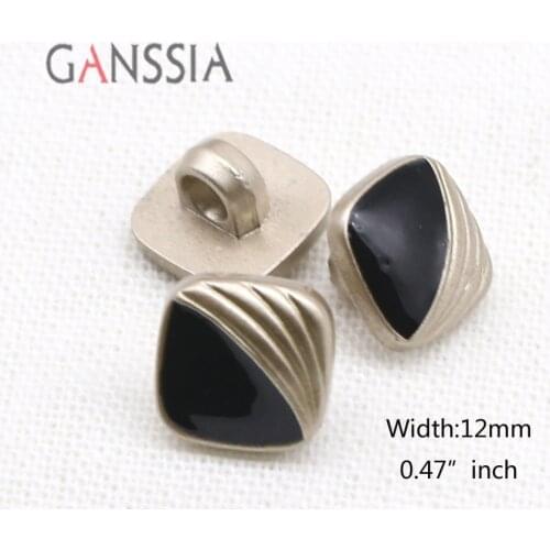 20pcs/lot 12mm Square Shape Resin Buttons Vintage Color Plating Sewing Resin Button Apparel Accessories(ss-1024)