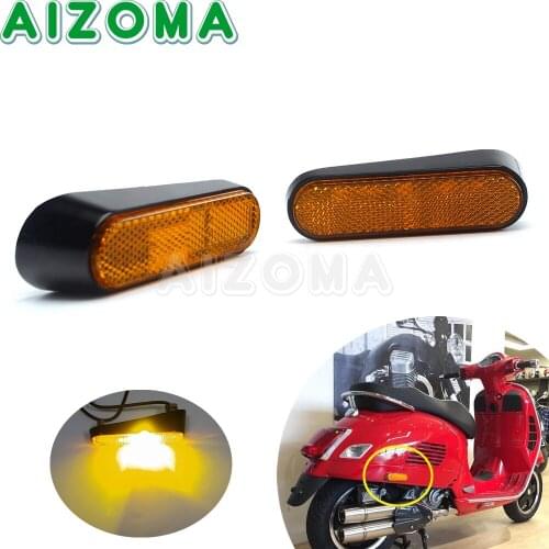 2X Scooter Motorcycle LED Turn Signal Light Lamp Indicator Amber Light For Piaggio Vespa GTS 300 Sprint 150 Primavera 150 GTS300