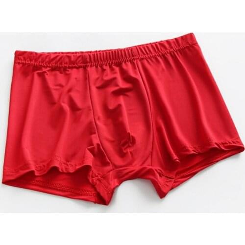 3pcs/lot Plus Size Mens Underwear Ice Silk Cool Boxers Briefs Man Breathable Panties Solid Shorts Brand Underpants