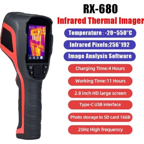 A-BF Industrial Thermal Imaging Camera 256*192 Pixel Infrared Thermal Imager High temperature alarm -20°C~550°C RX-680