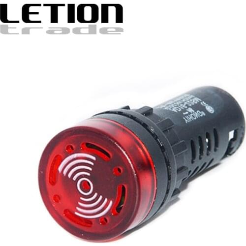 AD16-22SM Red High decibel miniature electronic 22MM intermittent sound flash alarm buzzer 12V 24V 36V 36V 48V 110V 220V 380V