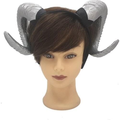 Hairband Accessory Handmade Devil Witch Sheep Horn Headband Cosplay Halloween Headwear Cosplay Photo Props Christmas