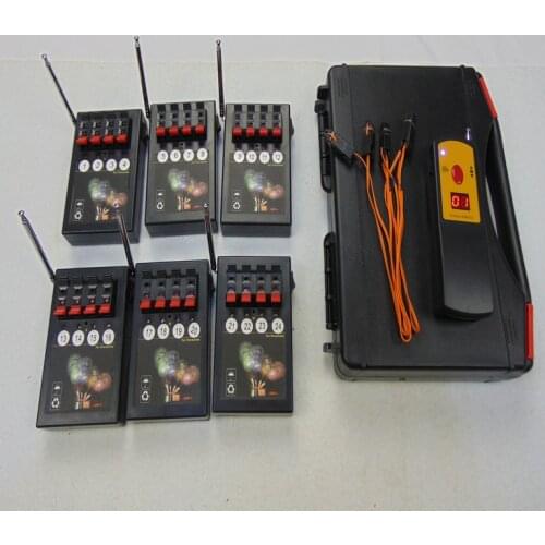 AM04R 24 Channel 64 cues 16pcs Receivers Stage Effect Special 433MHZ Wireless Switch Led DMX 300M Lingt Fireworks Firing Syste