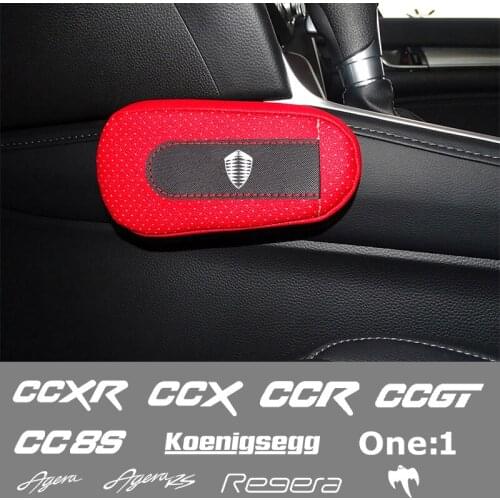 Car soft leather leg pads knee pads seat support elbow support For Koenigsegg Agera RS CC8S CCR CCX CCXR Gemera car accessories