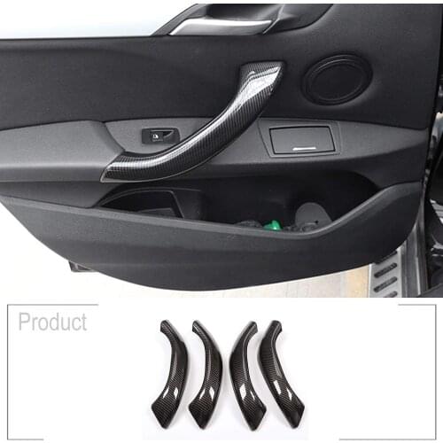 Car Interior Door Handle Protection Cover For BMW X1 F48 X2 F47 2016 2017 2018 2019 2020 Carbon Fiber ABS Accessories 4Pcs/set