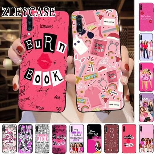 Burn Book Mean Girls Kiss TPU black Phone Case For Samsung Galaxy A50 A10 A20 A20E A20S A30S A40 A51 A70 A30 A6 A7 A8 Cellphones
