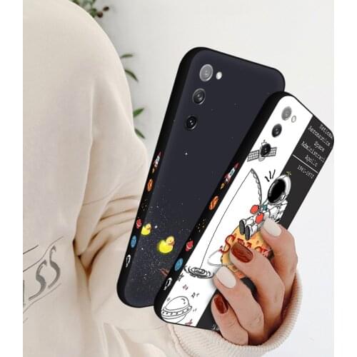 Side Print Phone Case For Samsung Galaxy Note 10 Lite 20 Space Astronaut Back Cover For Samsung S11 Plus S20 FE S21 Ultra